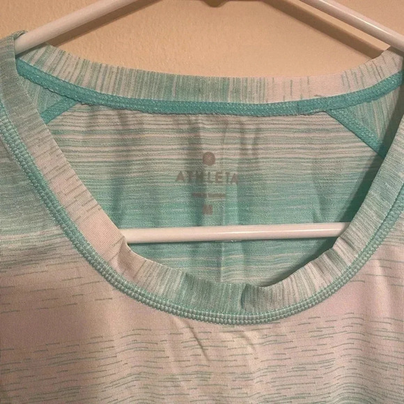Athleta Teal and White Athetic Tank. Size M - Picture 2 of 5
